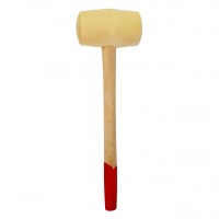 Киянка резиновая с деревянной рукояткой 900 гр, белая (2277)
